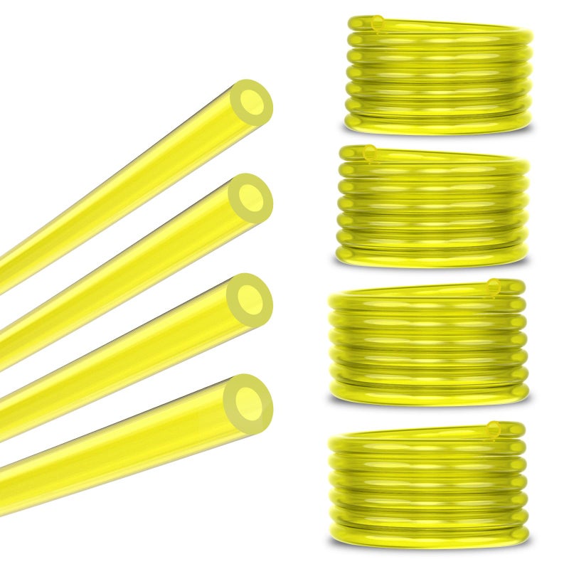 Hipa 4 Size Gas Fuel Line Hose Tubing 4 ft. Each for Small Engine Chainsaw Lawn Mower String Trimmer WeedEater Blower Model Parts I.D x O.D 1/8" x 3/16" 3/32" x 3/16" 1/8" x 1/4" .08" x .14" - Image 1