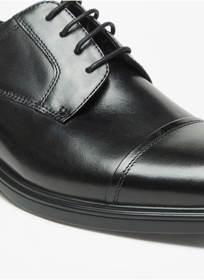 Le Confort Men's Solid Lace-Up Derby Shoes  - Image 5