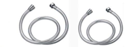 SHRUTI Shower Tube Full Silver Pipe for Hand Faucet in Toilet Bathroom 3 Meter Pack of 2 Piece 1168 Full Cp - Image 2