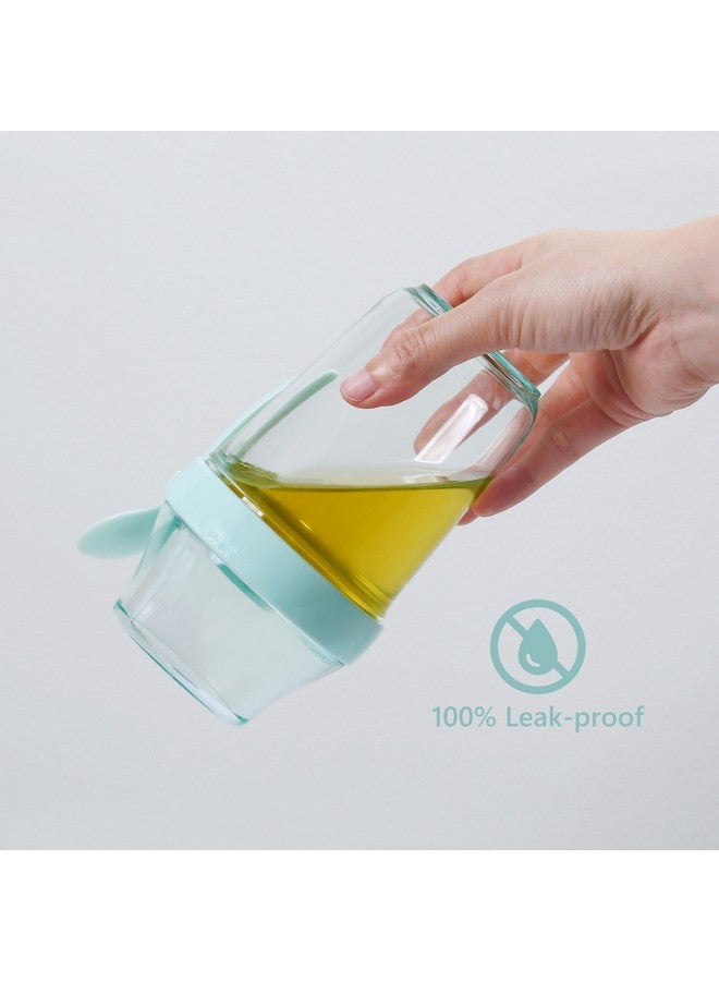 Felli أكواب سناك بارفيه الزبادي فلي من أجل التنقل مع غطاء، جرار سفر أكريليك قابلة لإعادة الاستخدام لبديل الشيا، حاويات تحكم الحصص للإفطار والغداء، تخزين طعام صغير في الثلاجة (2، أخضر) - Image 3