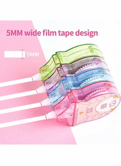 Y&D 1PCS Owl Correction Tape Simple Transparent Candy Color Portable Easy for Students to Correct Errors Cute and Creative Stationery School Supplies 4 color random  - Image 4