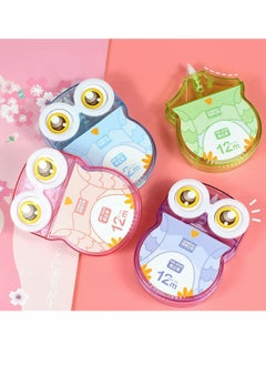 Y&D 1PCS Owl Correction Tape Simple Transparent Candy Color Portable Easy for Students to Correct Errors Cute and Creative Stationery School Supplies 4 color random  - Image 1