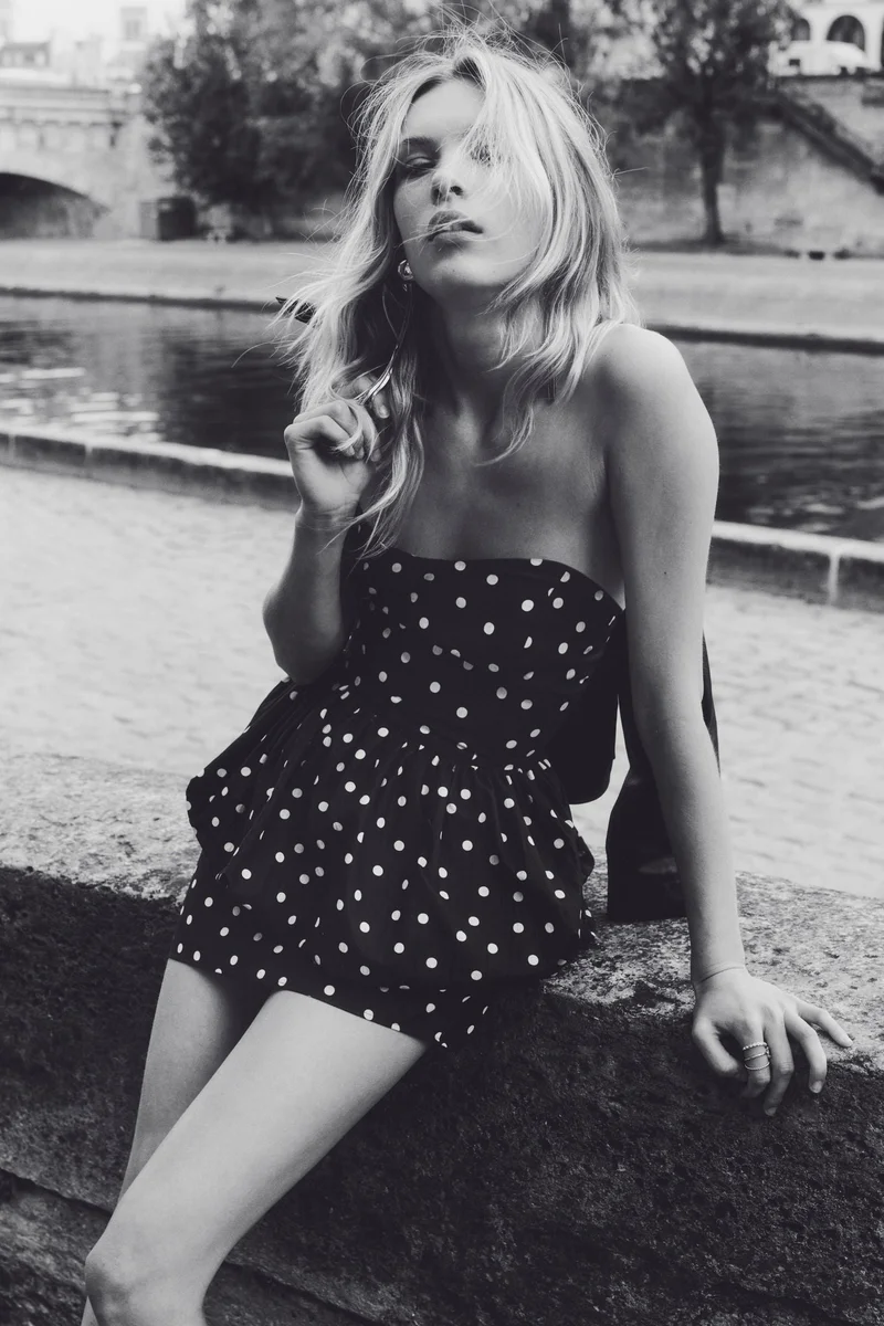 H&M Peplum bandeau dress