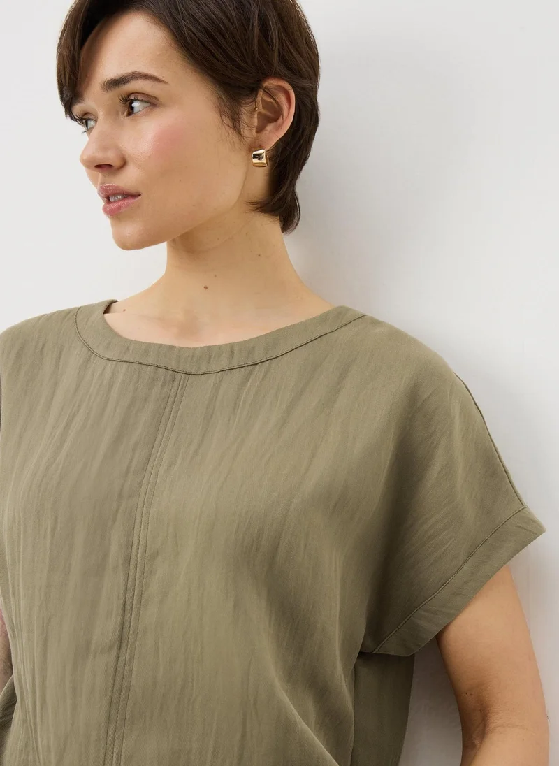 ماتلان Khaki Textured Box Top