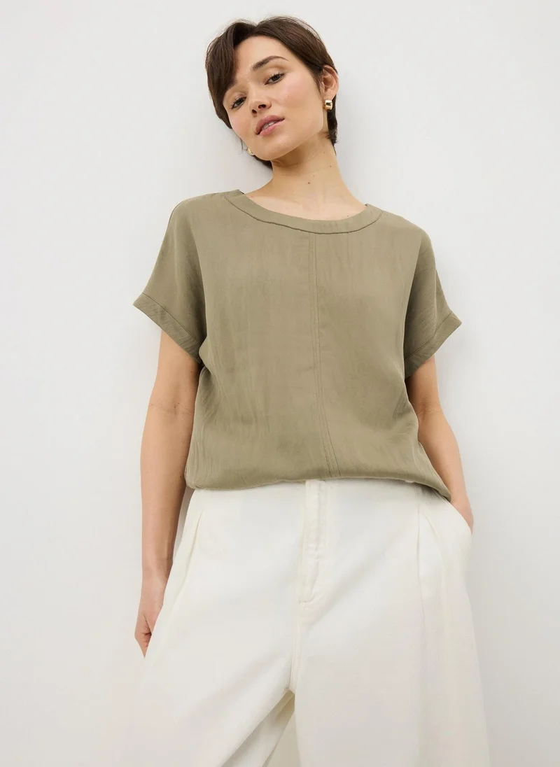Matalan Khaki Textured Box Top