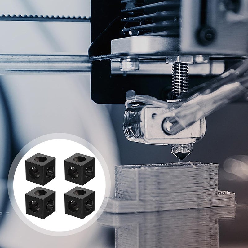 4pcs Black Aluminum Extrusion Corner Bracket Set, 2020 Slot Connector for 3D Printer Frame, Industrial Aluminum Block Frame Hardware - Image 5