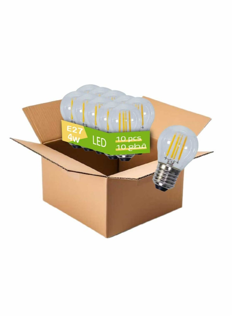 Loquat Small LED ball bulb 4 watts transparent yellow 10pcs - Image 1