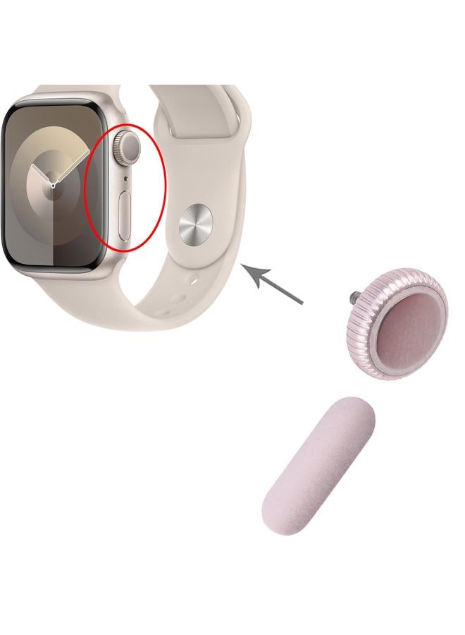 إيروريكس لساعة Apple Watch Series 9 مقاس 41 مم / 45 مم إصدار GPS مجموعة صامولة تاج الساعة / زر التشغيل (وردي) - Image 4