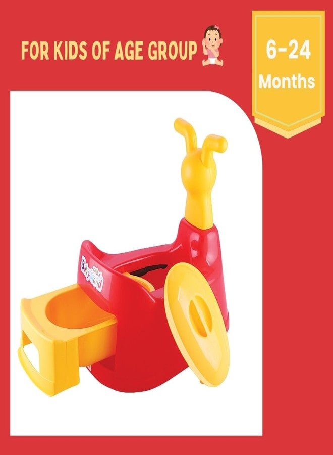 Zerya Potty Toilet Trainer Seat/Chair with Lid and High Back Support for Toddler Boys Girls (Age 7 Months to 3 Years) (Red) - Image 2