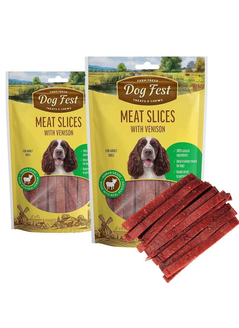 Dog Fest Slices With Venison Treats For Adult Dogs 2X90g  - Image 1
