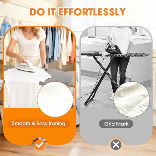 Dalykate Ironing Board Cover and Pad, 15x54 Standard Size Thick Iron Padding, Scorch & Stain Resistant Ironing board cover, Heavy Duty Iron Board Padded with Adjustable Fasteners Durable Elastic Edge, Grey - Image 4