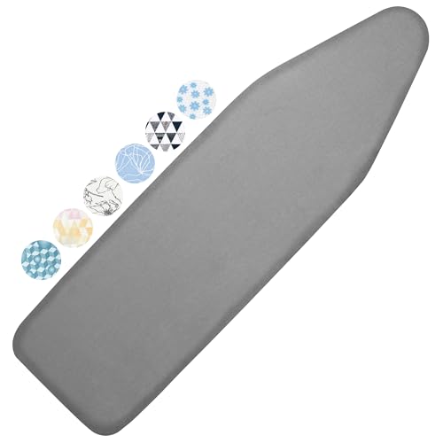 Dalykate Ironing Board Cover and Pad, 15x54 Standard Size Thick Iron Padding, Scorch & Stain Resistant Ironing board cover, Heavy Duty Iron Board Padded with Adjustable Fasteners Durable Elastic Edge, Grey - Image 1