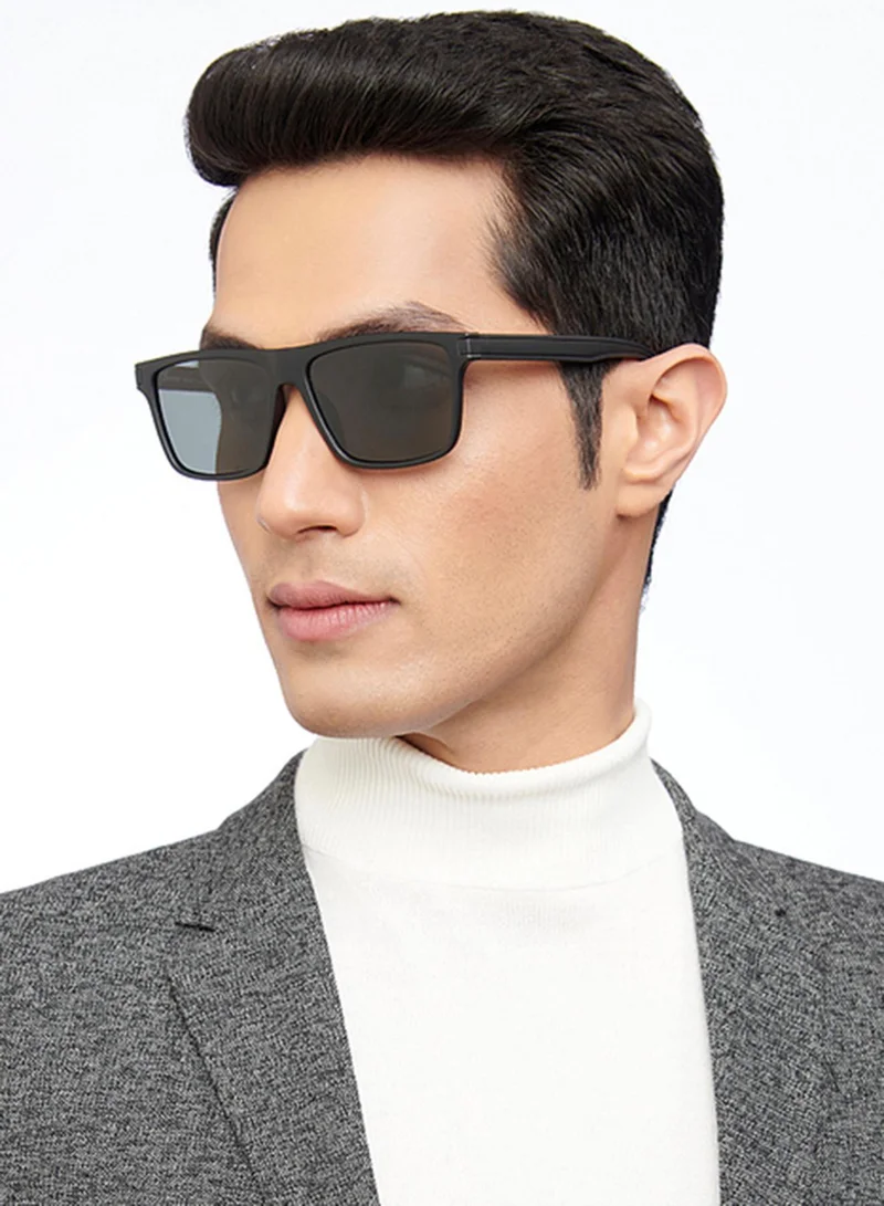 فينسينت تشيس Vincent Chase By Lenskart | Full Rim Square Branded Latest and Stylish Sunglasses | 100% UV Protected | Men &amp; Women | Large | VC S14457