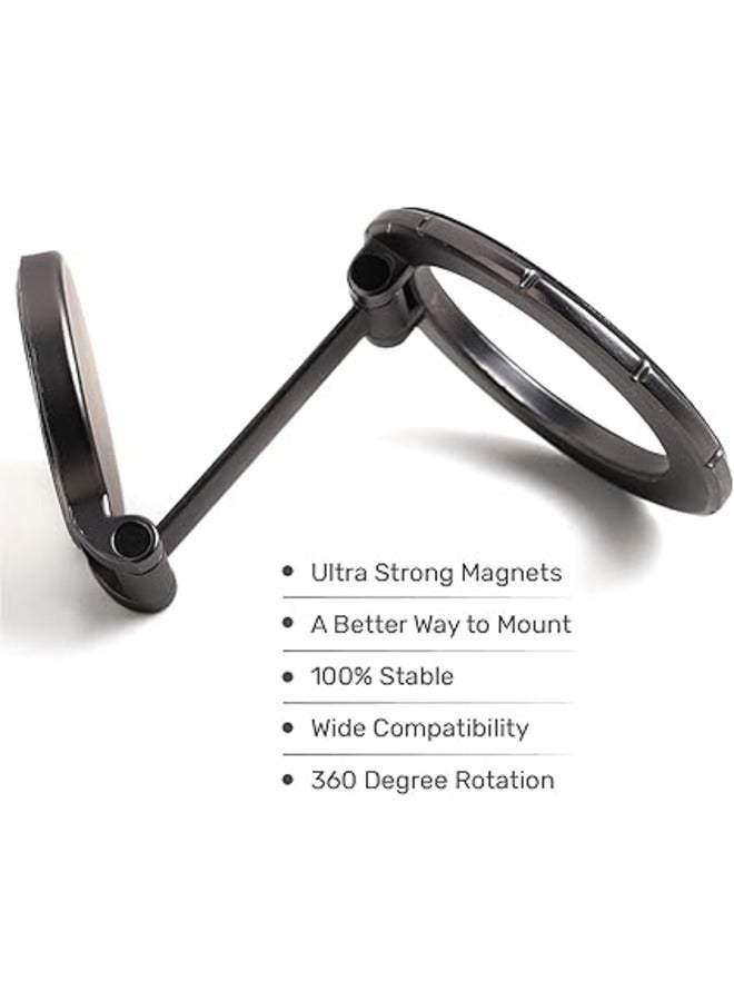 Car Holder Fold Magnetic Holder 1080° Angle Rotation Magnetic Phone Holder, Magnetic Phone Holder for Car Black - Image 3