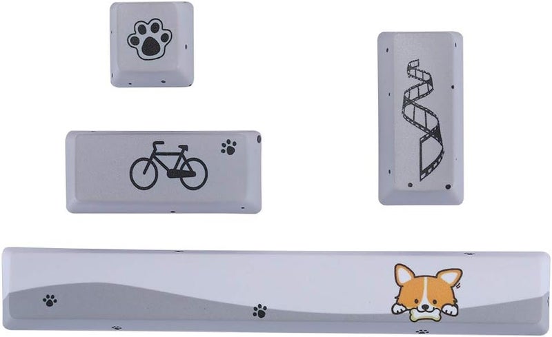 Little Gray Dog Pattern Mechanical Keyboard Keycaps Kit, PTB Keycap Set with Space ESC Enter Numpad Enter for Customizing Gaming or Office Mechanical Keyboard - Image 1