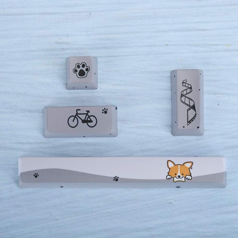 Little Gray Dog Pattern Mechanical Keyboard Keycaps Kit, PTB Keycap Set with Space ESC Enter Numpad Enter for Customizing Gaming or Office Mechanical Keyboard - Image 4