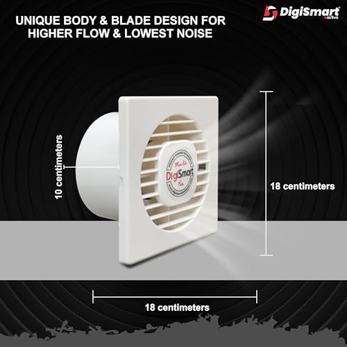 DIGISMART High Speed 150 MM Powerful Exhaust Fan, 1600 RPM High Air Delivery, Air Suction for Kitchen & Bathroom, Less Noise, Pure Copper Axial Fan, Clean Air, 22W Motors, 1 Year Warranty (Ivory) - Image 4