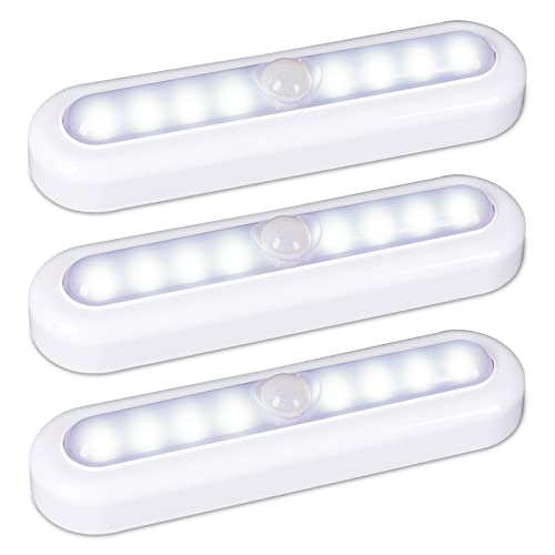 STAR-SPANGLED 3 Pack 7” Motion Sensor Lights Indoor Battery Operated, Stick on LED Light for Closet, Stairs, Under Cabinet, Cool White - Image 1