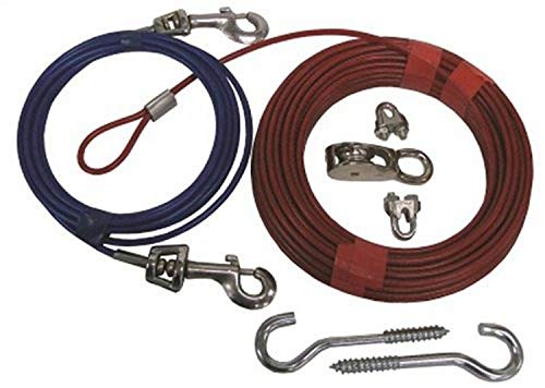 BOSS AUDIO SYSTEMS PDQ Boss Pet Q5070 000 99 70' Large Dog Trolley System with Leash, Reds - Image 1