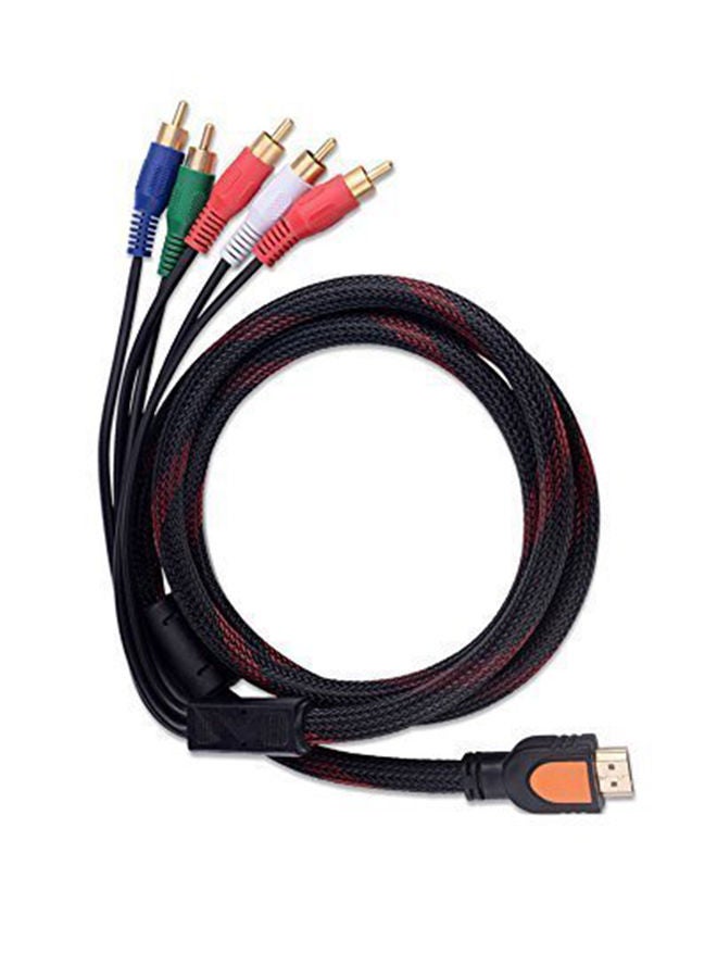 NIBEMINENT HDMI Male To 5-RCA Cable Multicolour - Image 1