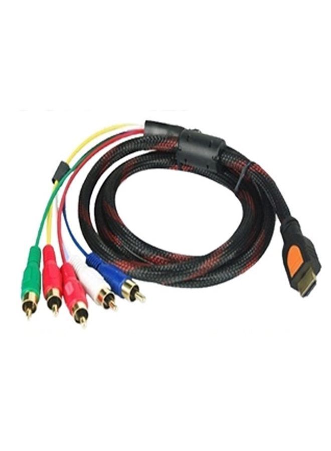NIBEMINENT HDMI Male To 5-RCA Cable Multicolour - Image 2