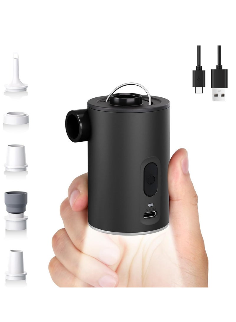 general Portable Air Pump for Inflatables, Ultra-Mini Air Mattress Pump 4X with 1600mAh Battery & Camping Light, USB Rechargeable Air Pump for Swimming Rings, Pool Floats, Sleeping Pads, Vacuum Storage Bags  - Image 1