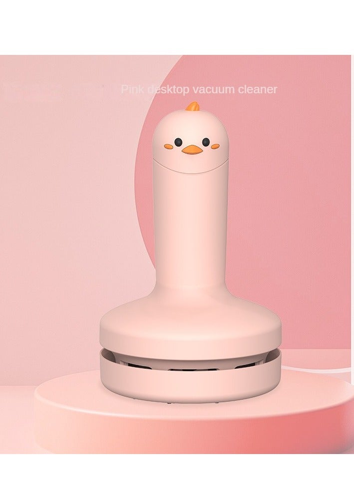 Desktop Cartoon vacuum cleaner mini portable handheld USB rechargeable suction rubber shavings, Dust, Hairs, Suitable for School ,Home, Office,Computer, Keyboard, Car,Piano - Image 1
