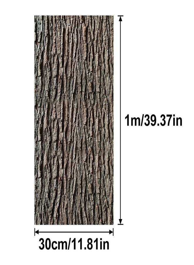 homeemoh Simulated Bark 11.81in x 39.37in (3.23 Sq.Ft) Artificial Tree Bark for Pillars Pipes, Fake Bark Sheet for Tree Decoration DIY Miniature Landscape - Image 2
