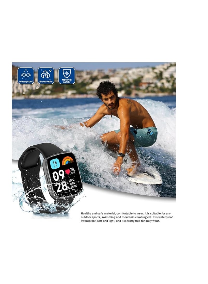 Silicone Strap Compatible with Redmi Watch3 Lite/Redmi Watch 3 Active, Replacement Watch Strap, Quick Change Wristband for Redmi Watch3 Lite/Redmi Watch 3 Active - Image 2