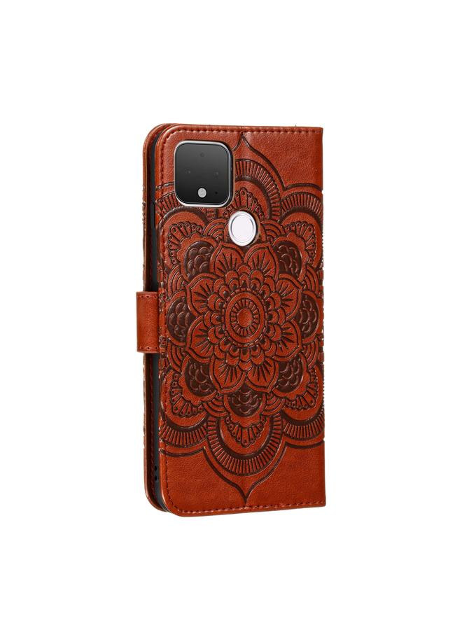 Zaboon Case For Google Pixel 5 Mandala Embossing Pattern Horizontal Flip PU Leather Case with Holder & Card Slots & Walle & Lanyard - Image 3