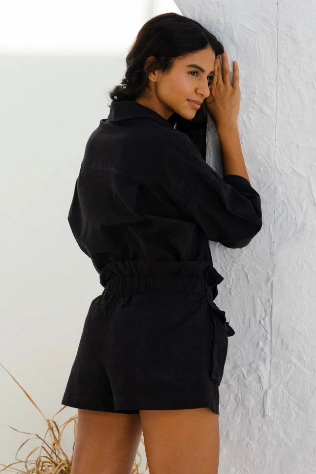 NOMAD Paper Bag Linen Shorts