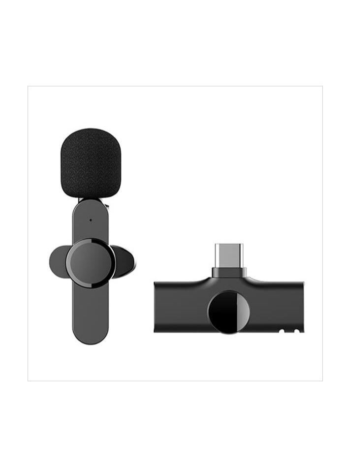 Mini Lavalier Microphone Clip-on Omnidirectional Mic Transmitter Receiver D11087-1—JA Black - Image 2