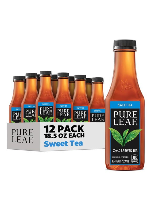 PURE LEAF Iced Tea, Sweet Tea, Real Brewed Tea, 18.5 Fl Oz Bottles (Pack of 12) - Image 1