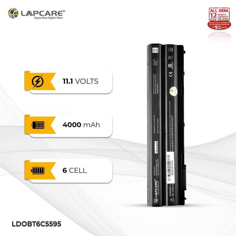 Lapcare بطارية لابتوب T54FJ لجهاز ديل لاتيتيود E6420 E6430 E6440 E6540 E5420 E5430 E5520 E5530؛ إنسبيرون 14R 5420 15R 5520 7520 17R 5720 7720 رقم القطعة: 8858X M5Y0X T54F3 X57F1 - Image 4