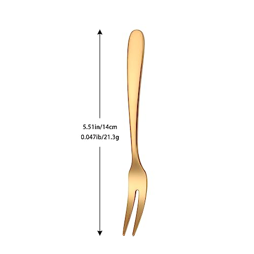 Mafier 5.51-inch Gold Fruit Forks For Charcuterie Board Service,18/10 Stainless Steel Dessert Tasting Mini Cocktail Appetizer Forks,Dishwasher Safe (Set of 12) - Image 2