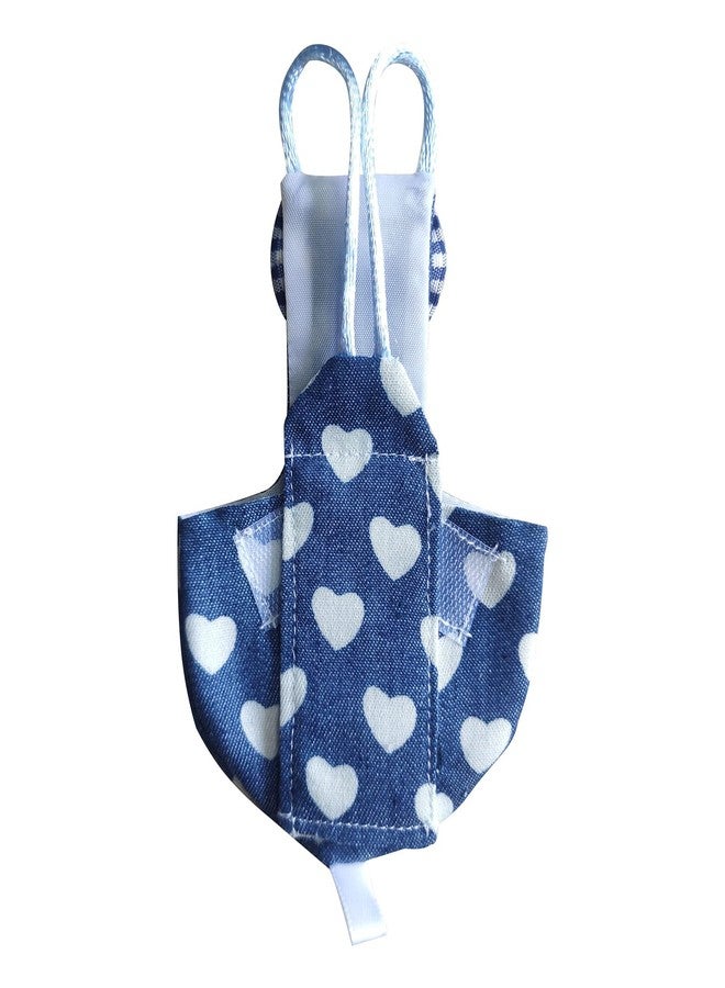 VANTRONIK VANFAVORI Bird Diaper Harness Flight Suit Clothes with 80 Inch Flying Leash for Parrots Cockatiel Pet Birds Including A Cotton Pad, S Size, Denim Heart - Image 2