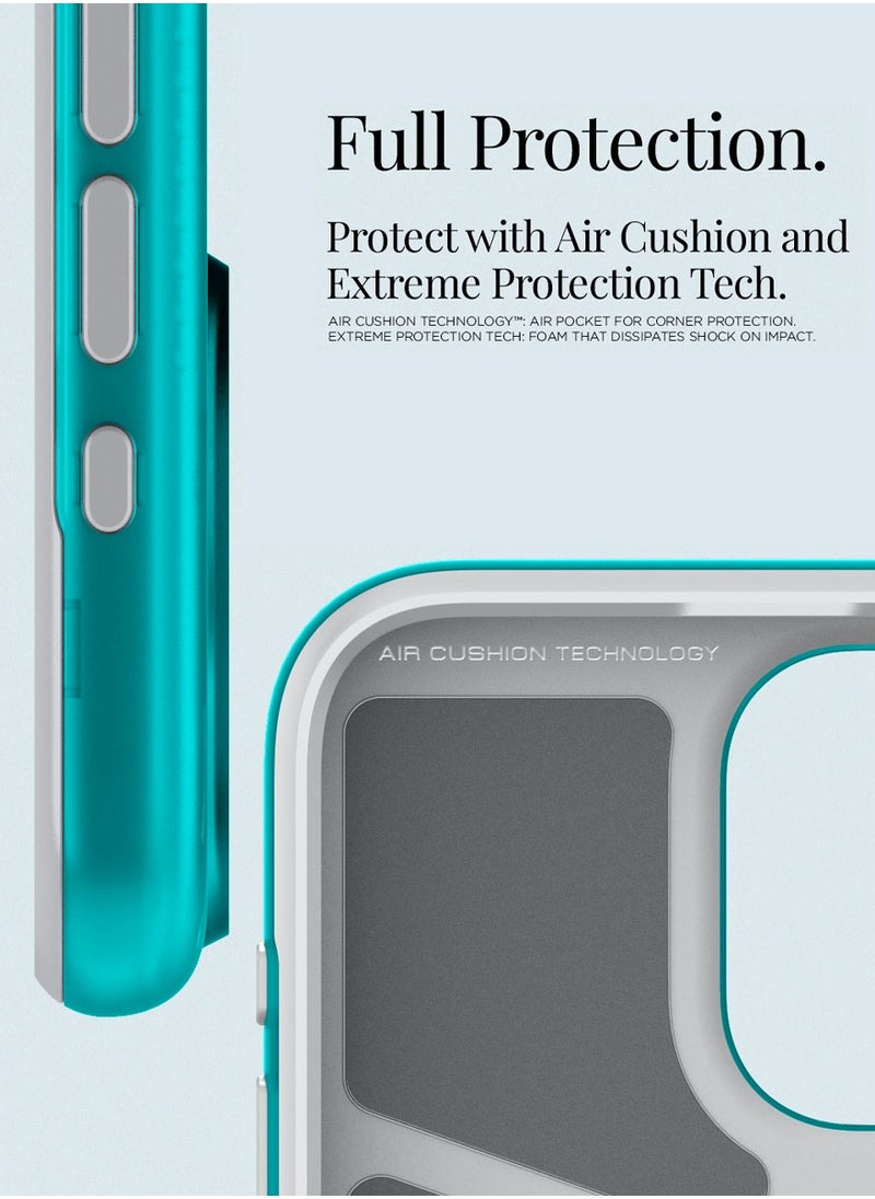 Spigen - غطاء حماية كلاسيكي C1 MagFit لهاتف iPhone 15 Pro Max مزود بتقنية MagSafe وتقنية الحماية القصوى - أزرق بوندي - Image 1