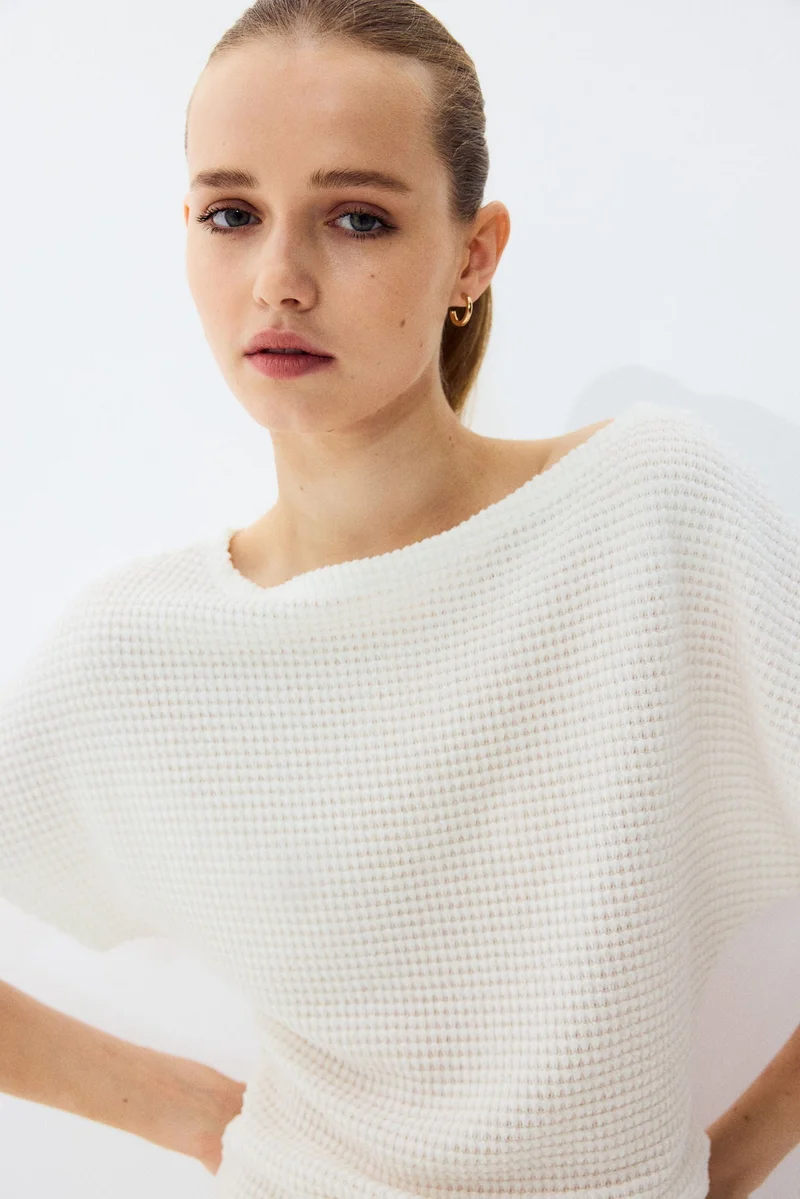 H&M Batwing-sleeved jersey top