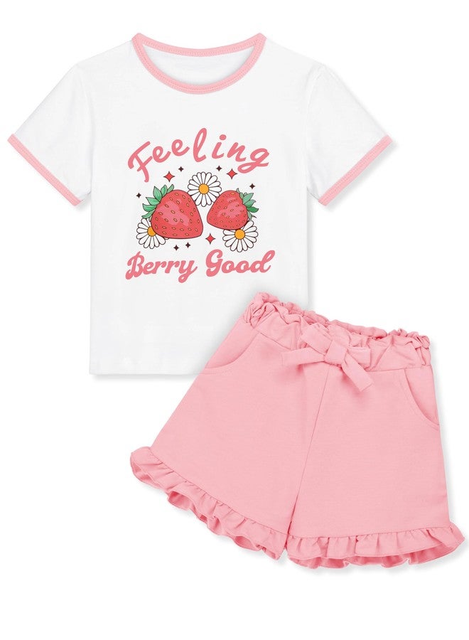 Resinta Toddler Baby Girl Summer Outfit Cotton T Shirt and Shorts Set Cute Casual Top Tee Shorts Pant Girls Clothes Set - Image 1