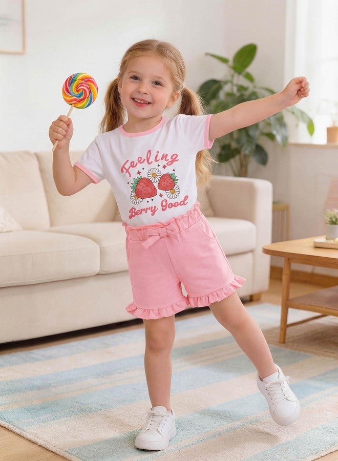Resinta Toddler Baby Girl Summer Outfit Cotton T Shirt and Shorts Set Cute Casual Top Tee Shorts Pant Girls Clothes Set - Image 5