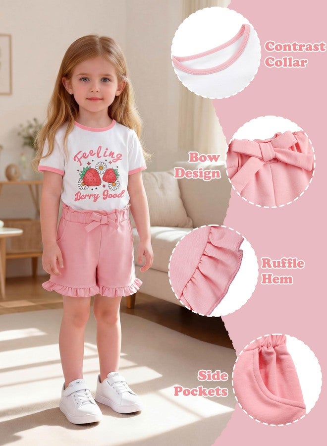 Resinta Toddler Baby Girl Summer Outfit Cotton T Shirt and Shorts Set Cute Casual Top Tee Shorts Pant Girls Clothes Set - Image 3