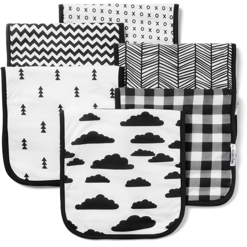 BaeBae Goods BaeBae Goods Burp Cloths for Baby Boy Girl Ultra Absorbent Burping Rags Anti Shrink Unisex Burpy Clothes Super Soft Jersey Cotton Large 21x10 Thick for Newborn Cloth Diapers 6 Pack