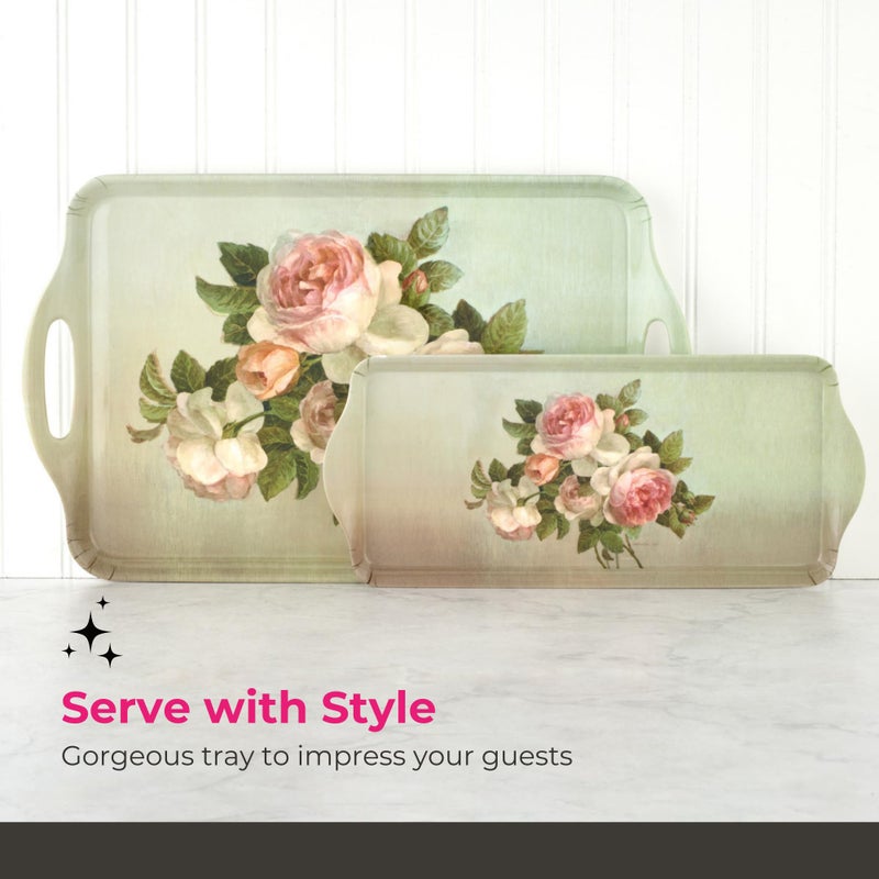 Pimpernel Antique Roses Holiday - (19.25" x 11.5") Decorative Melamine Serving Piece, Strong & Durable with Festive Patterns, Christmas Dining Room, Wedding Receptions, Entertaining Essentials - Image 4