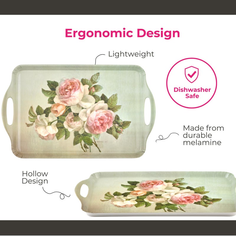 Pimpernel Antique Roses Holiday - (19.25" x 11.5") Decorative Melamine Serving Piece, Strong & Durable with Festive Patterns, Christmas Dining Room, Wedding Receptions, Entertaining Essentials - Image 5
