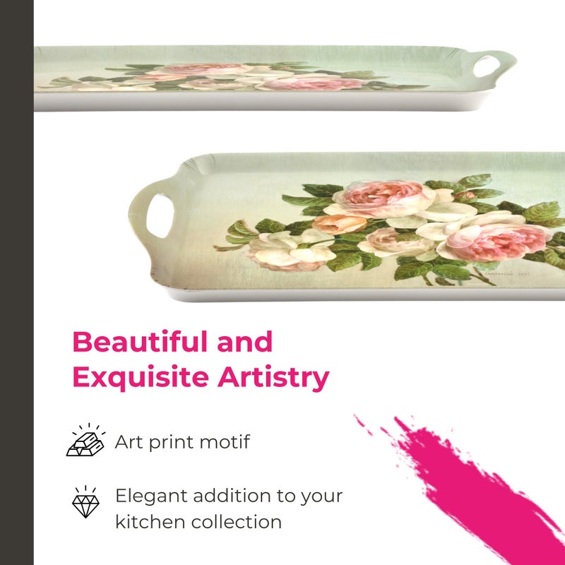 Pimpernel Antique Roses Holiday - (19.25" x 11.5") Decorative Melamine Serving Piece, Strong & Durable with Festive Patterns, Christmas Dining Room, Wedding Receptions, Entertaining Essentials - Image 3
