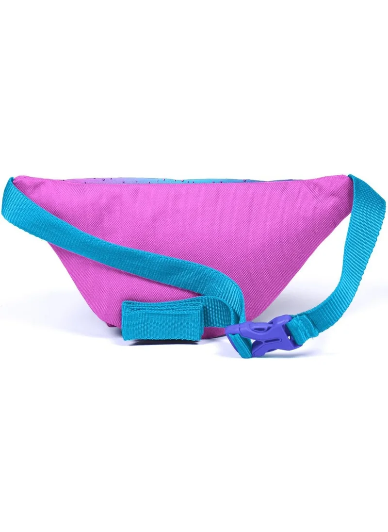 CORAL HIGH Kids Light Pink Blue Turtle Patterned Waist Bag 12643