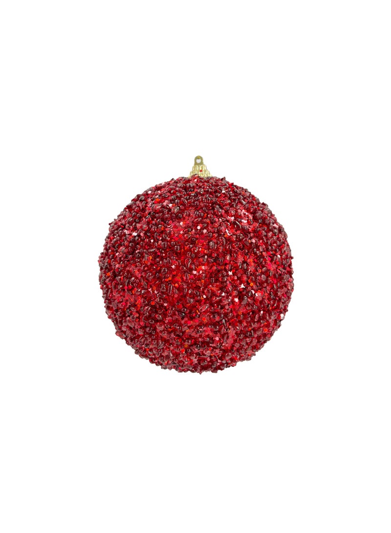 CHRISTMAS MAGIC 2 Pieces Christmas Designer Baubles Red 12cm Box - Image 2