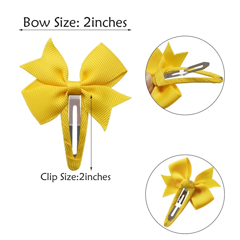 BBgifts 40 قطعة مشابك شعر قابلة للانزلاق مع أربطة من قماش جروجرين بطول 2 إنش لمشابك شعر الأطفال الصغار والفتيات - Image 4