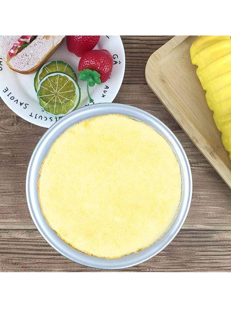 Mmmon 4 Pcs 4 Inch Round Cake Pan,Non-Stick Cake Baking Pans with Removable Bottom,Aluminum Cheesecake Pan Chiffon Cake Mould - Image 4