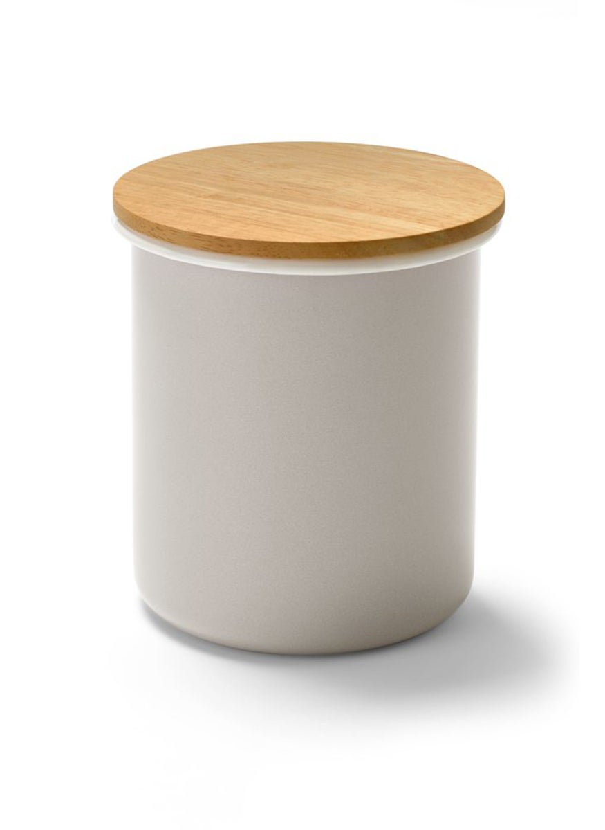 Tchibo - Enamel Storage Container, Crream - Image 1